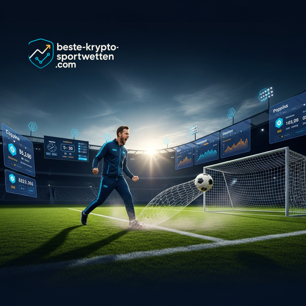 Litecoin Sportwetten (LTC): Fußball-Motiv zur Erklärung von Wetten mit Litecoin statt Euro